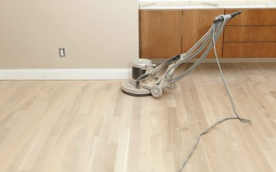 Hardwood Floor Sander on New Oak at Remodeling Project